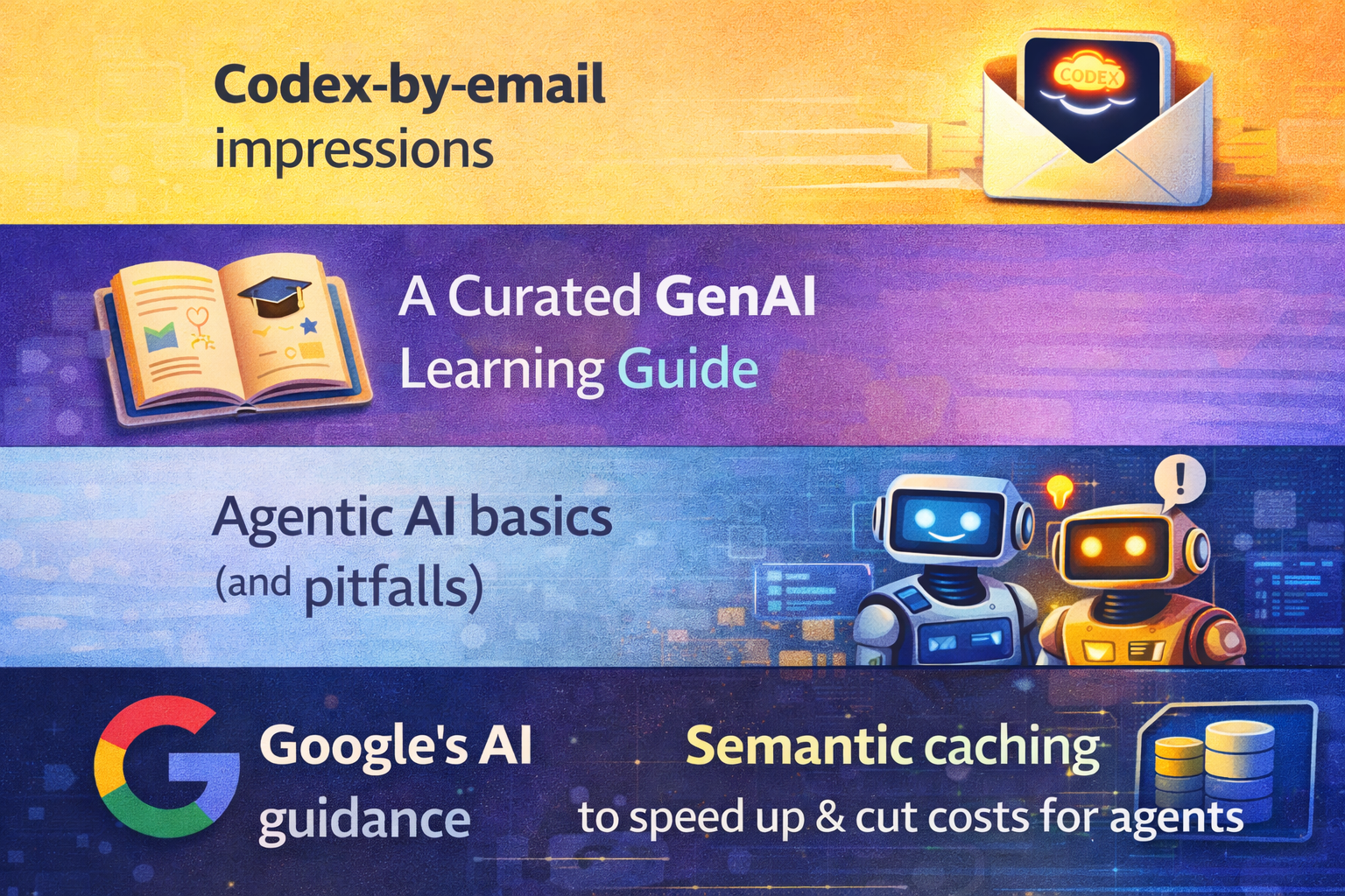 Thumbnail for Agentic AI Crash Course, Semantic Caching & “Awesome Generative AI Guide” | Weekly AI News