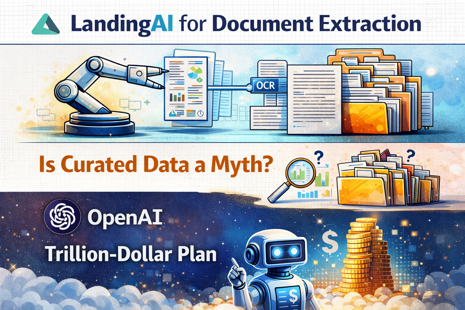 Thumbnail for LandingAI for Document Extraction | Is Curated Data a Myth? | OpenAI's Trillion-Dollar Plan