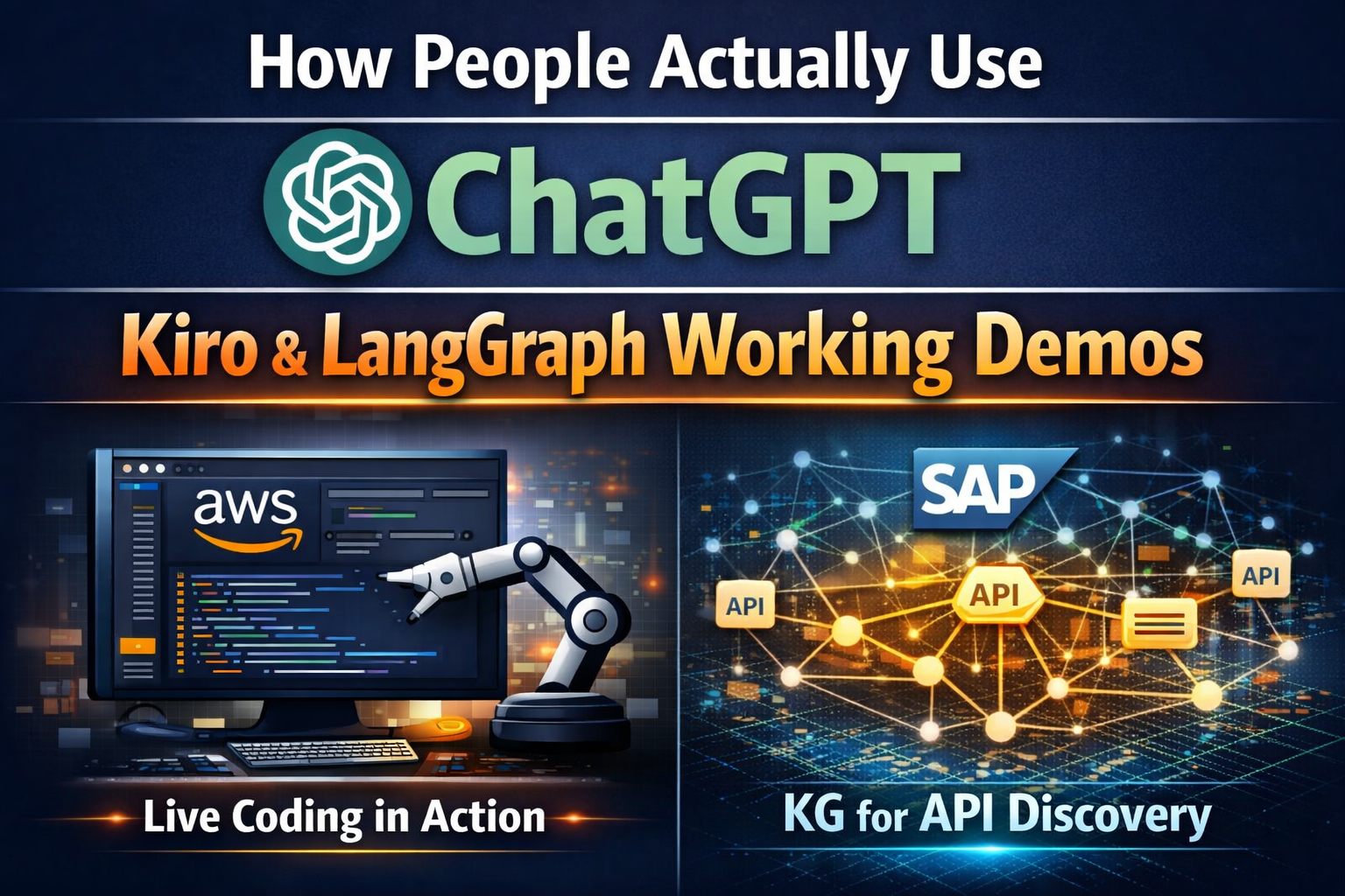 Thumbnail for How People Actually Use ChatGPT | Kiro & LangGraph Working Demos | SAP KG for API Discovery